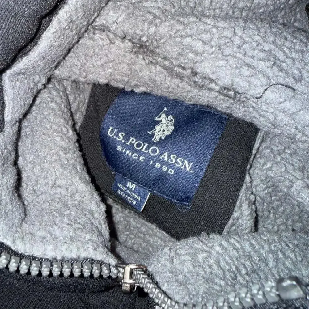 U.S. Polo Assn. Sherpa Lined Full Zip Hoodie Black Size M